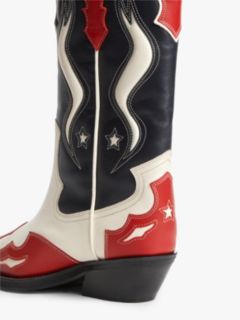 Archive Leather Cowboy Boots — Multi 6