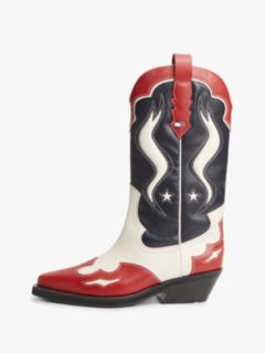 Archive Leather Cowboy Boots — Multi 7