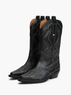 Archive Leather Cowboy Boots — Black 2