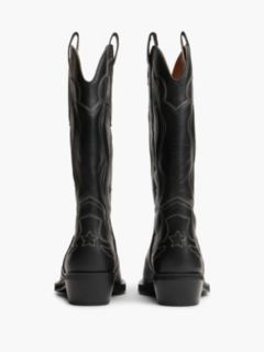 Archive Leather Cowboy Boots — Black 4