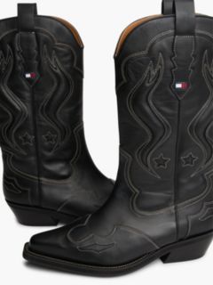 Archive Leather Cowboy Boots — Black 6