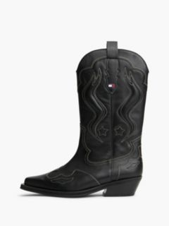 Archive Leather Cowboy Boots — Black 7