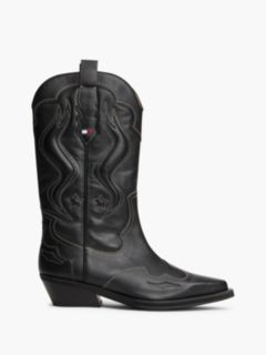 Archive Leather Cowboy Boots — Black 1