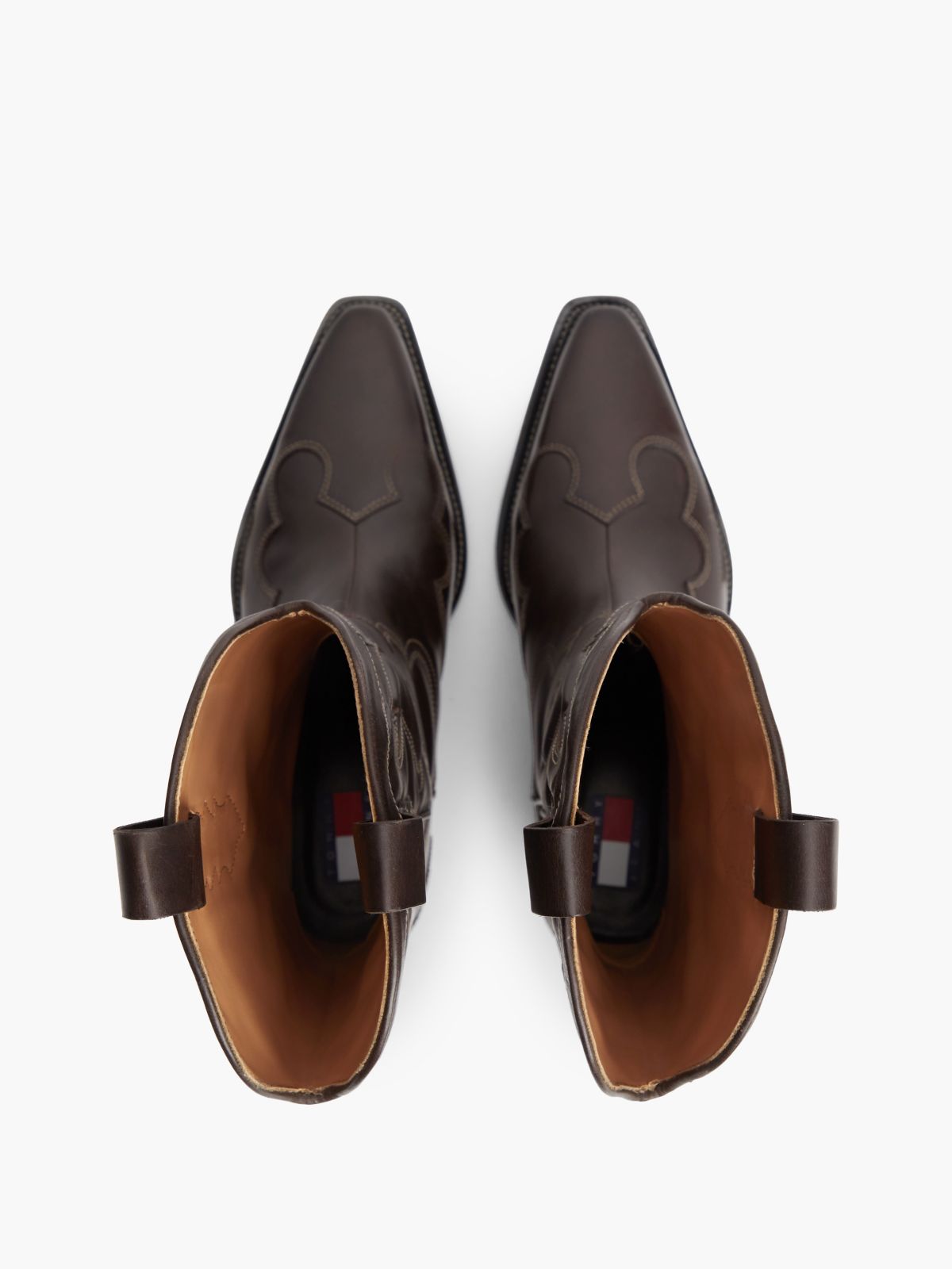 Archive Leather Cowboy Boots — Brown