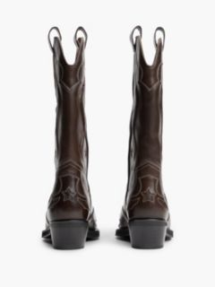 Archive Leather Cowboy Boots — Brown 4