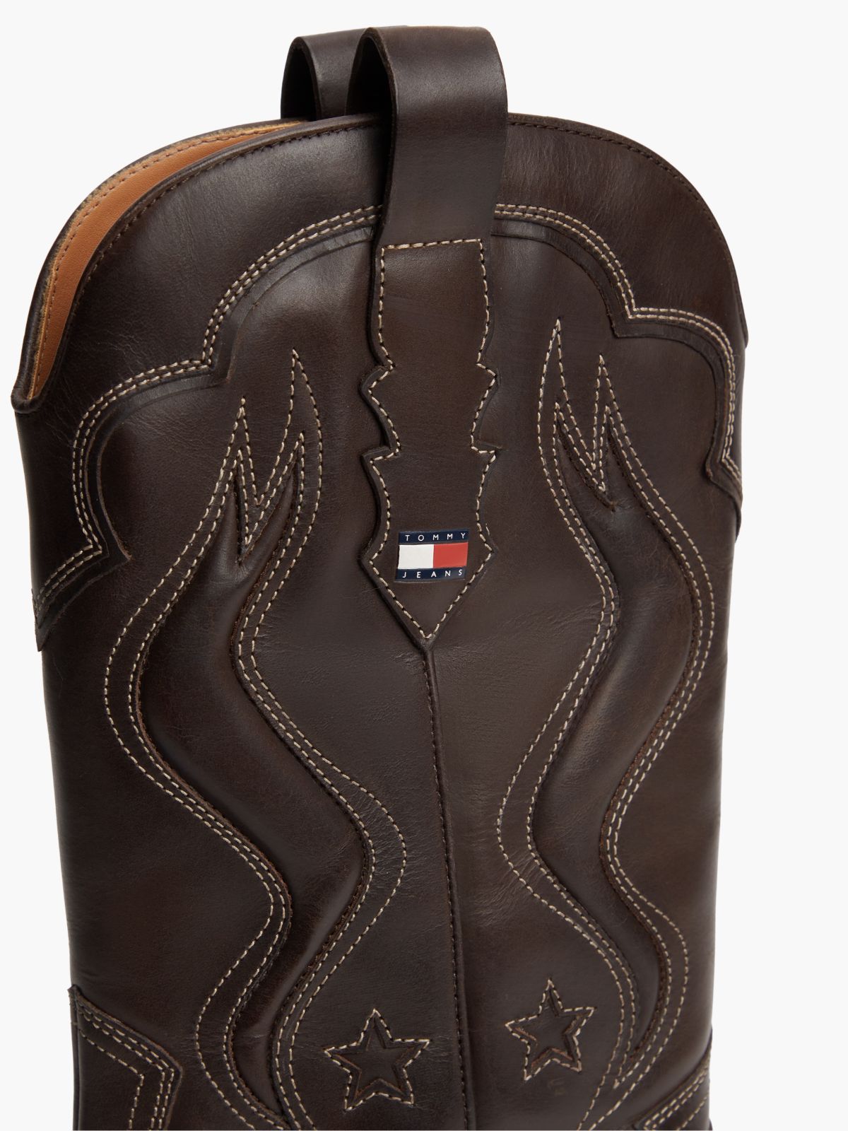 Archive Leather Cowboy Boots — Brown
