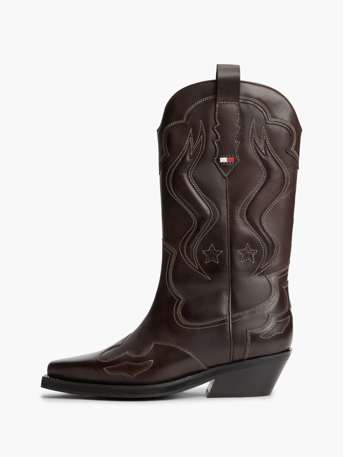 Archive Leather Cowboy Boots — Brown