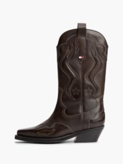 Archive Leather Cowboy Boots — Brown 7