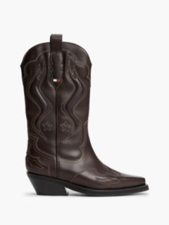 Archive Leather Cowboy Boots — Brown 1
