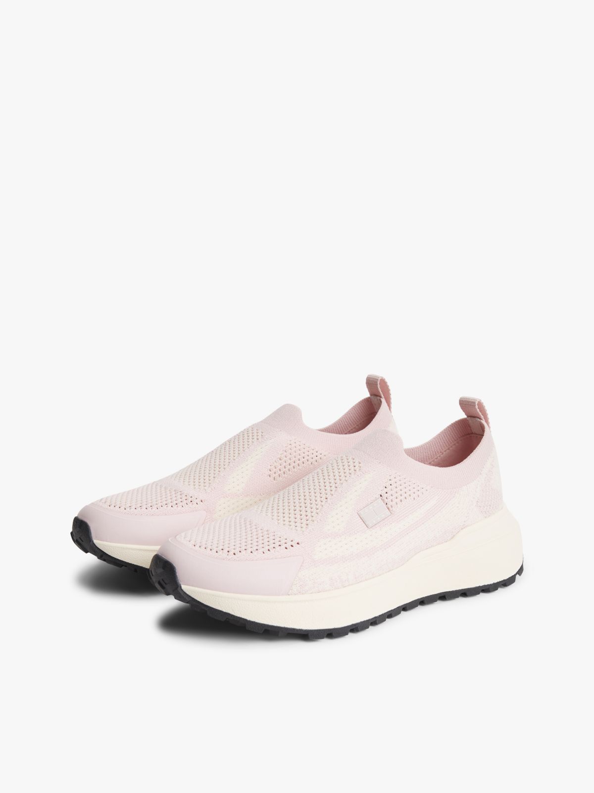 Logo Knit Cleat Slip-On Trainers — Pink