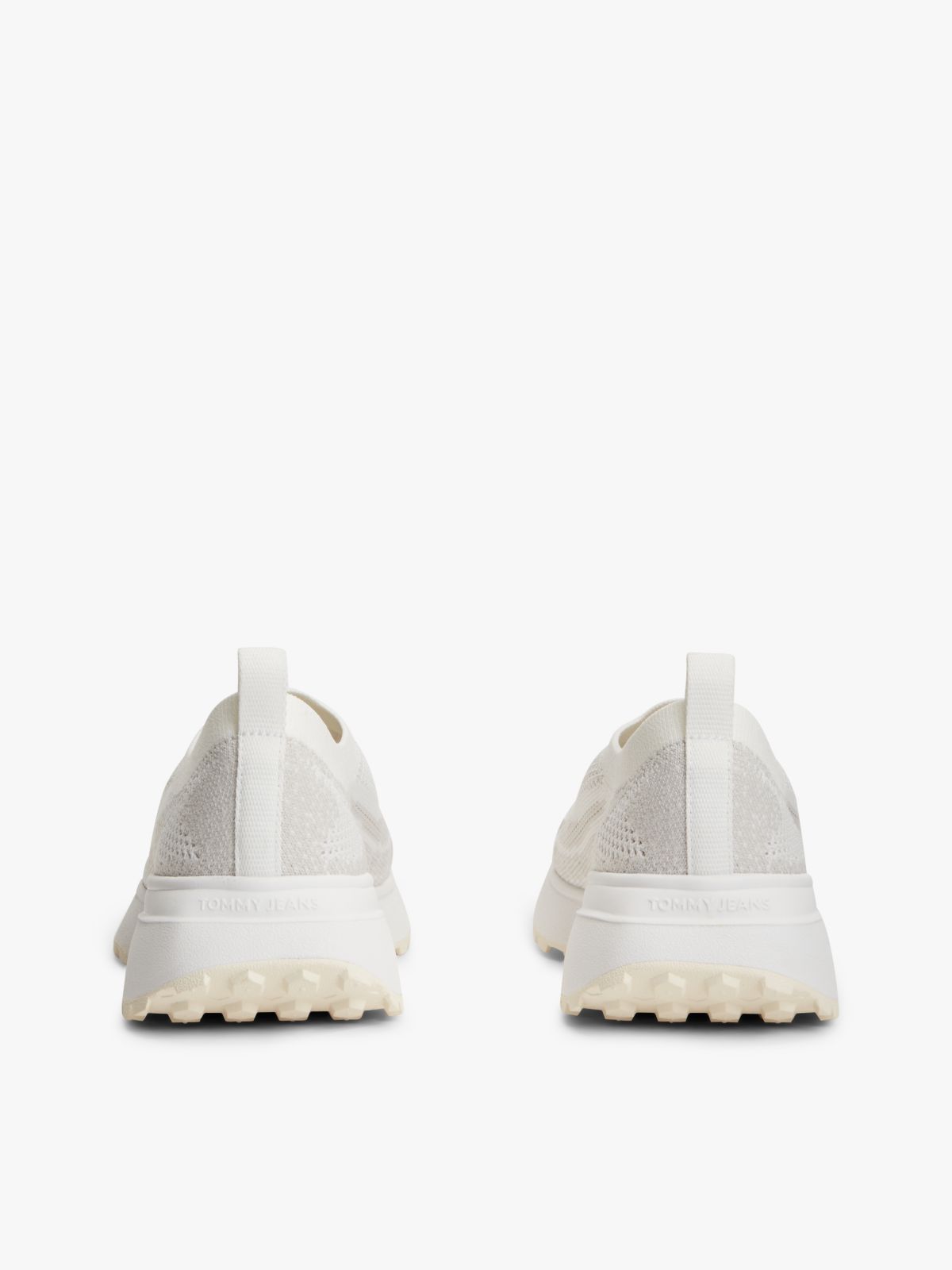 Logo Knit Cleat Slip-On Trainers — White