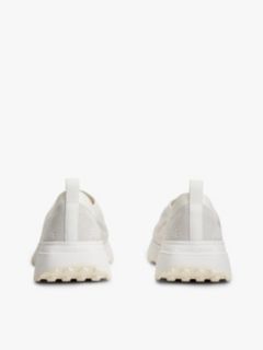 Logo Knit Cleat Slip-On Trainers — White 4