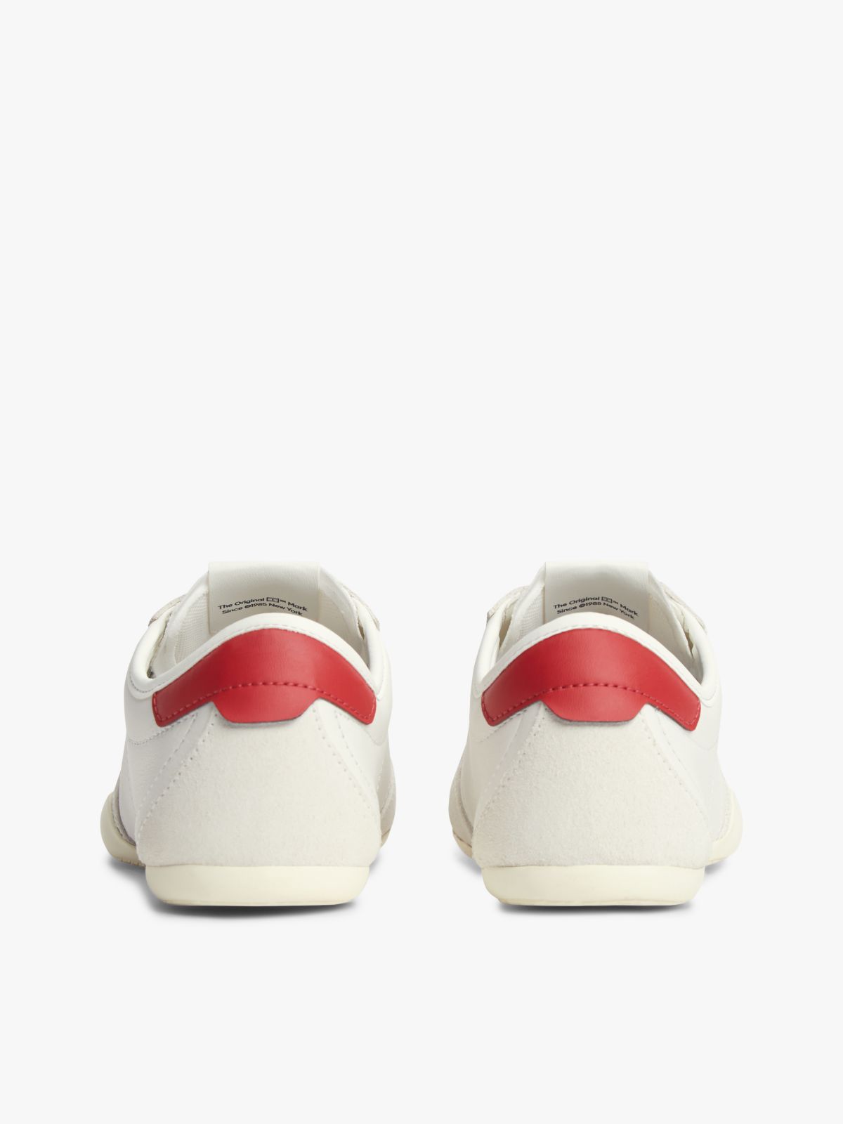Leather Low Profile Ballet Trainers — White