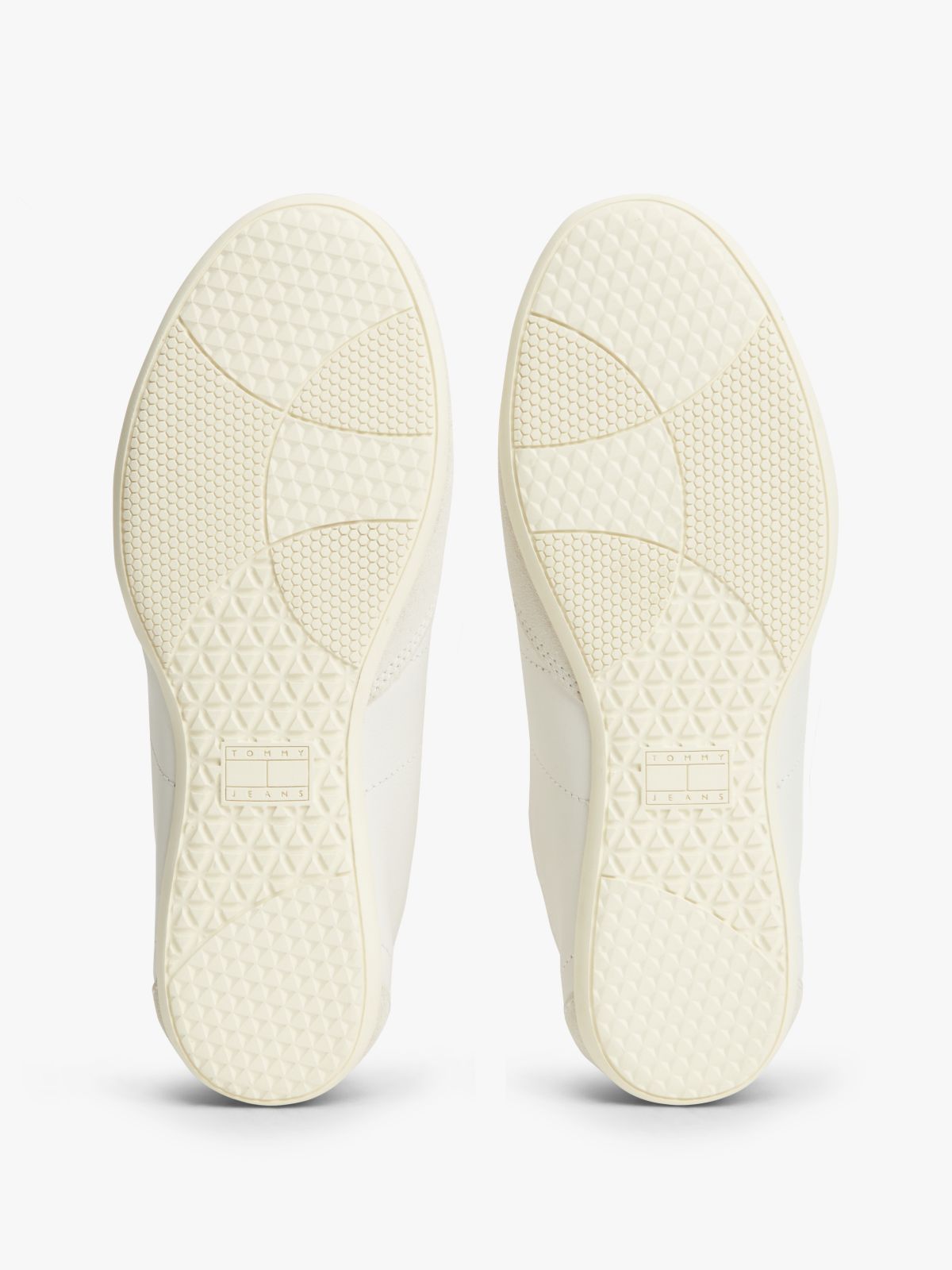 Leather Low Profile Ballet Trainers — White