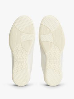 Leather Low Profile Ballet Trainers — White 5