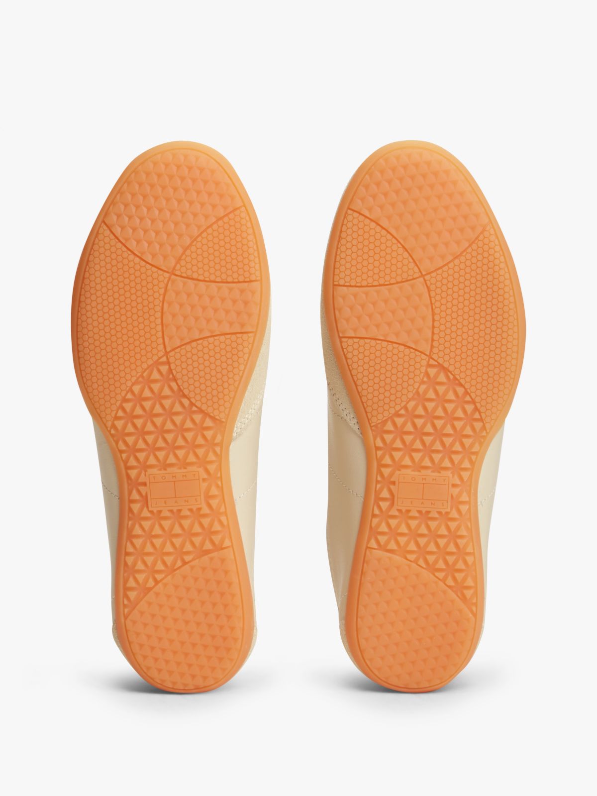 Leather Low Profile Ballet Trainers — Beige