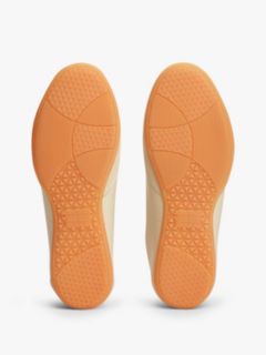 Leather Low Profile Ballet Trainers — Beige 5