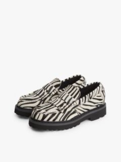 Archive Zebra Print Cleat Penny Loafers — Multi 2