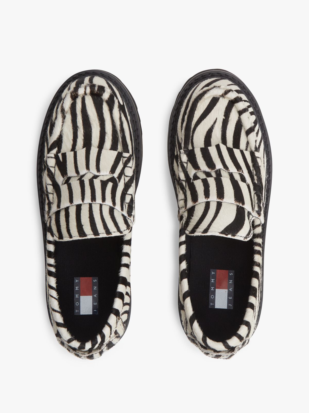 Archive Zebra Print Cleat Penny Loafers — Multi