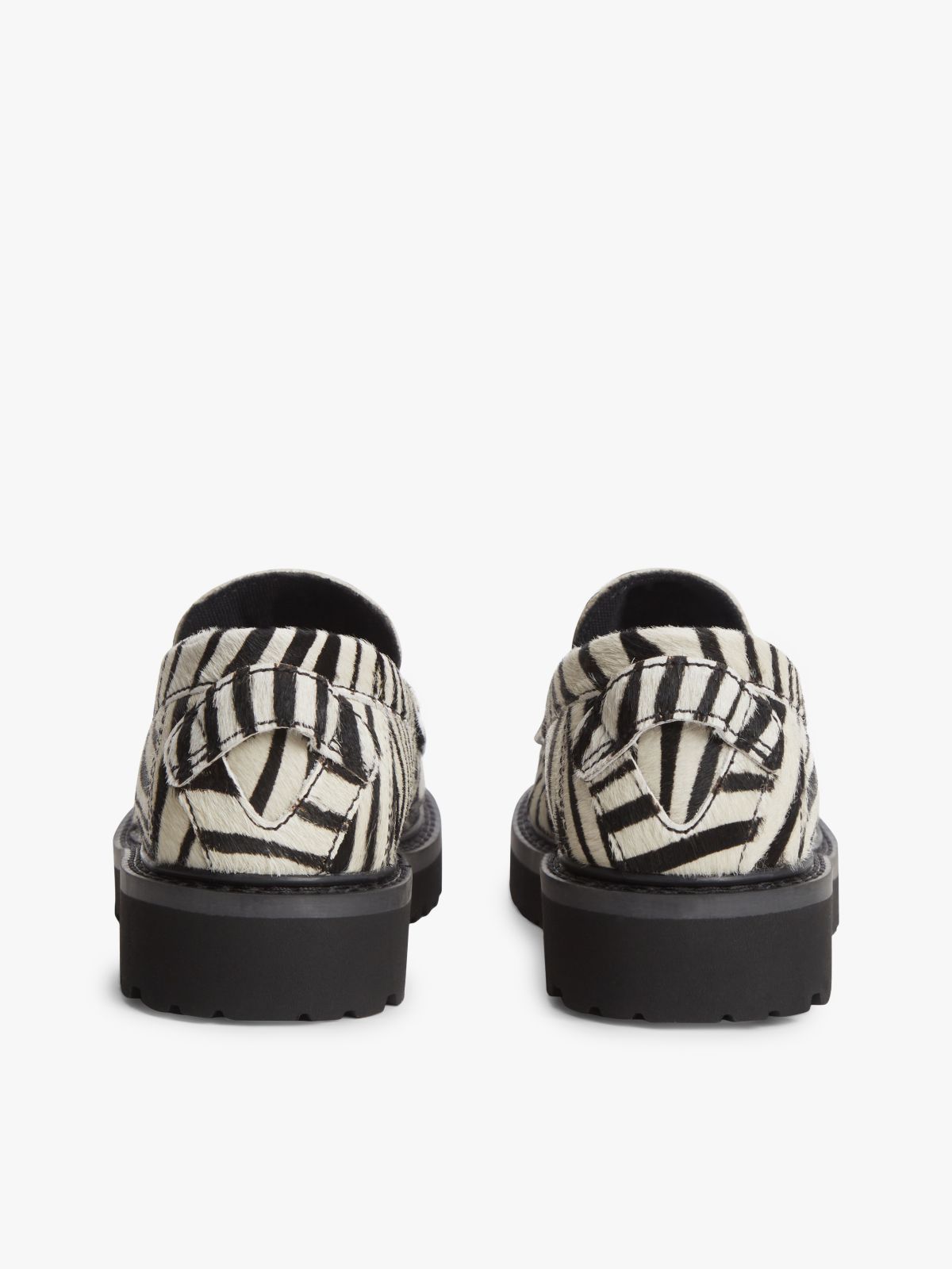 Archive Zebra Print Cleat Penny Loafers — Multi