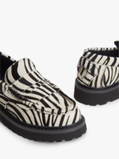 Archive Zebra Print Cleat Penny Loafers — Multi 6