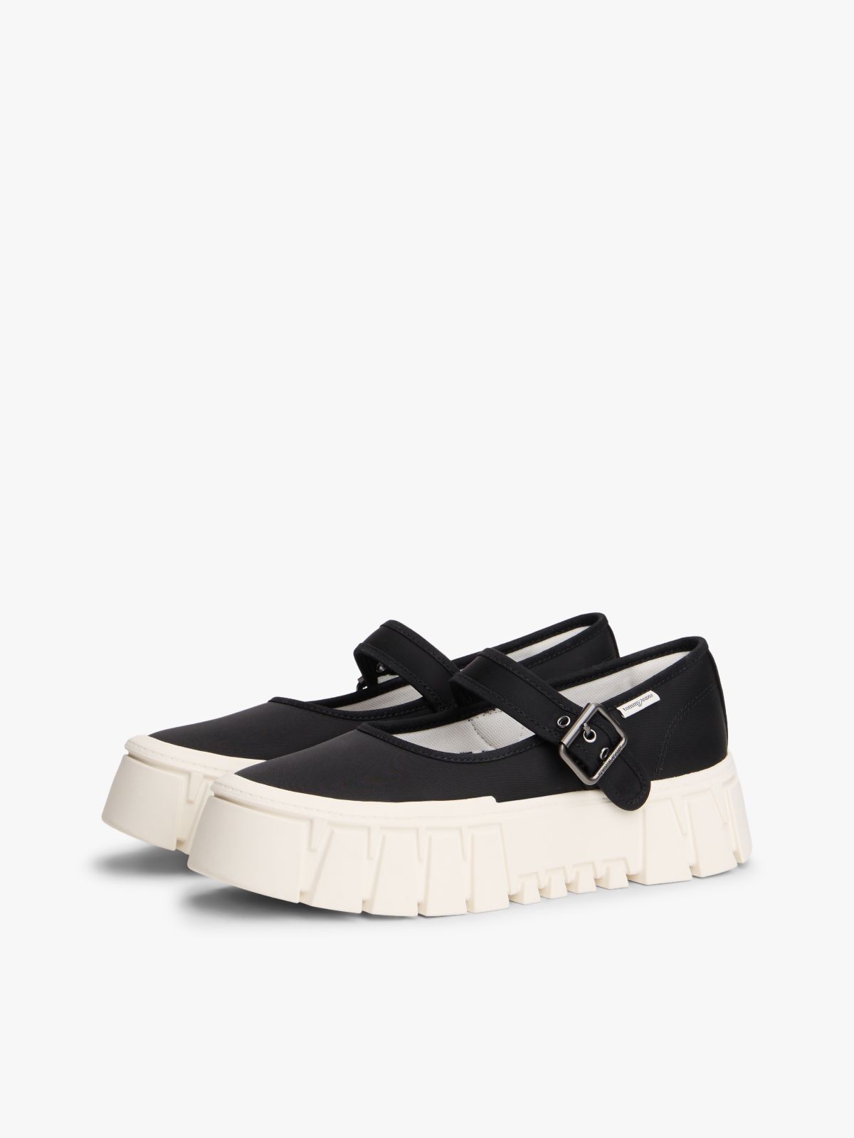 Mary Jane Platform Trainers — Black