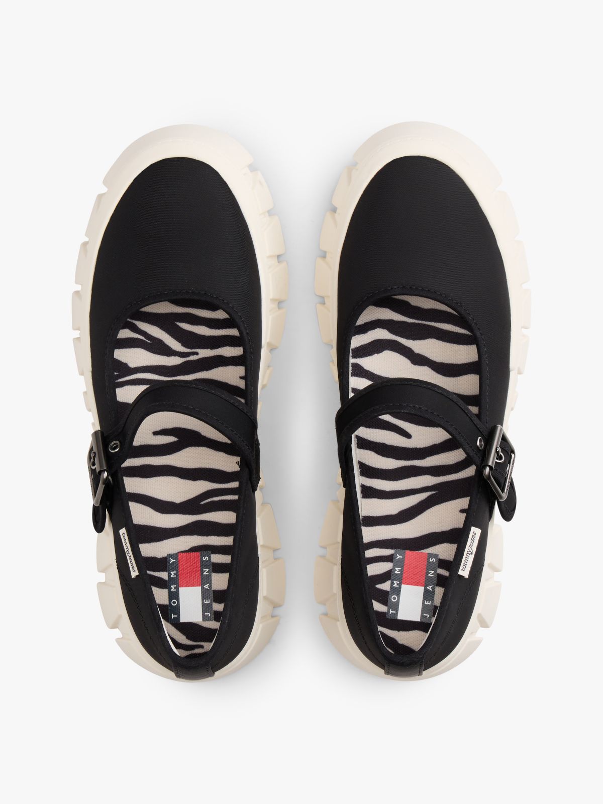 Mary Jane Platform Trainers — Black