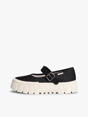 black mary jane platform trainers for women tommy jeans