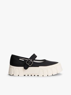 black mary jane platform trainers for women tommy jeans