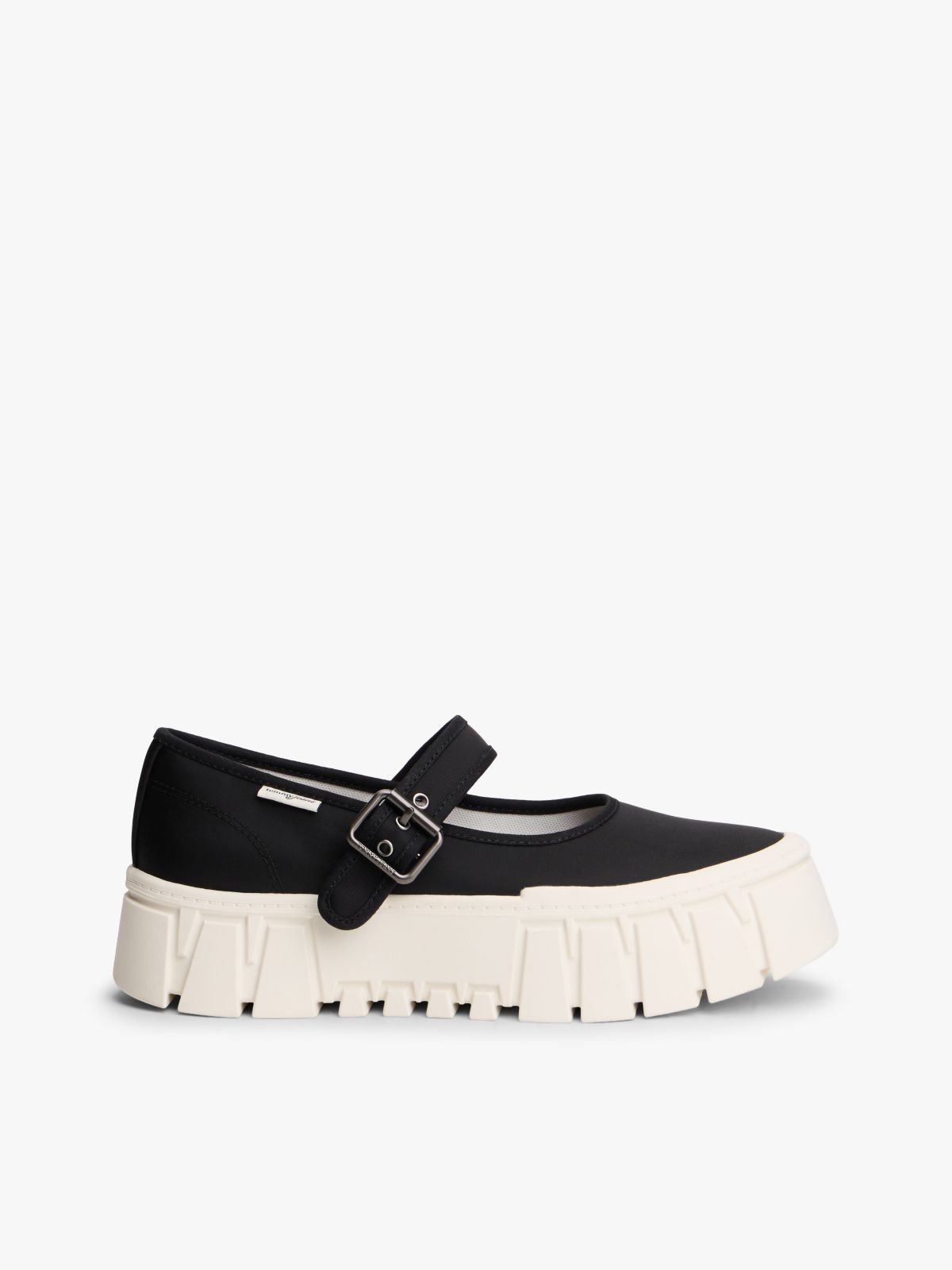 Mary Jane Platform Trainers — Black