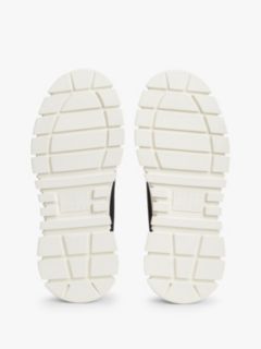 Zebra Print Logo Platform Cupsole Trainers — Black 5
