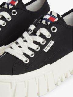 Zebra Print Logo Platform Cupsole Trainers — Black 6