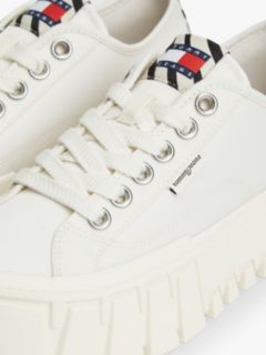 Zebra Print Logo Platform Cupsole Trainers — White 6