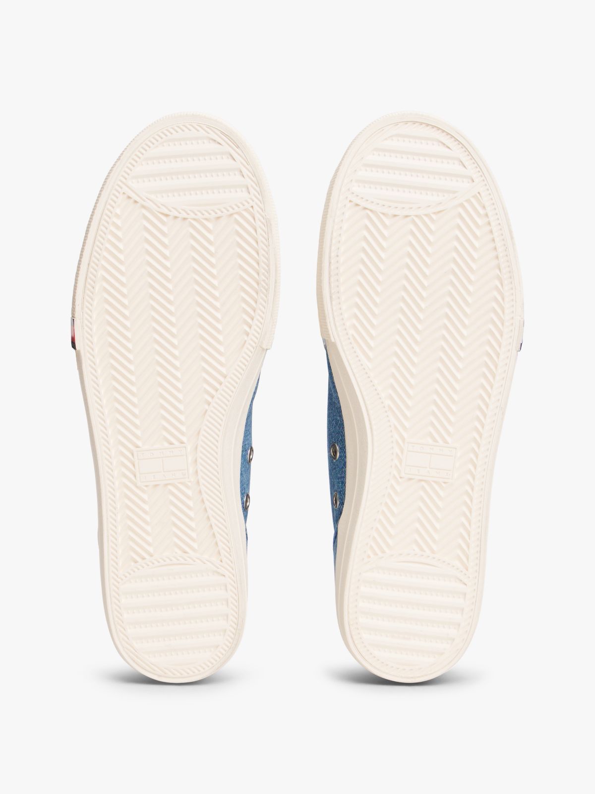 Archive Denim Flag Stripe Mid-Top Trainers — Blue