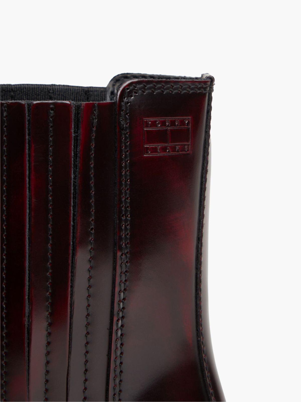 Leather Embossed Logo Western Boots — Brown