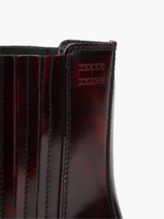 Leather Embossed Logo Western Boots — Brown 6