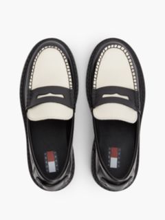 Archive Leather Contrast Penny Loafers — Black 3