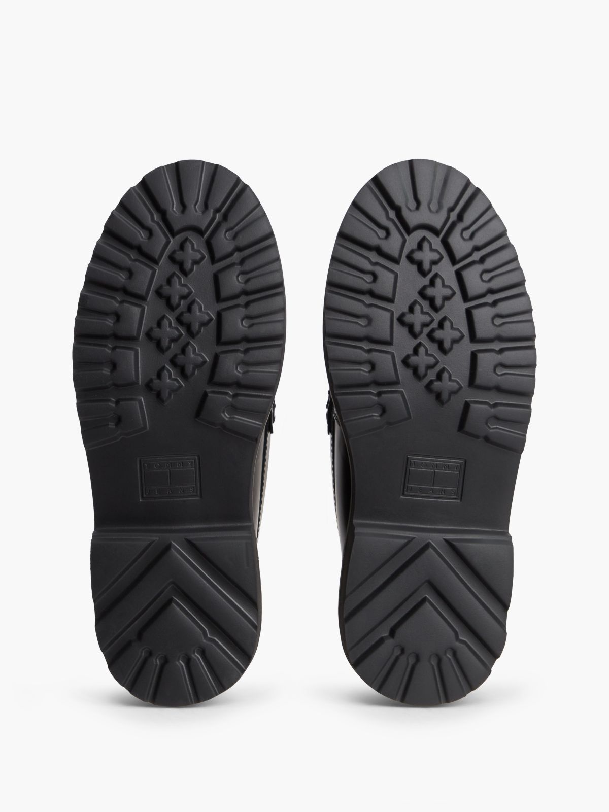 Archive Leather Contrast Penny Loafers — Black