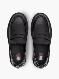 Archive Leather Contrast Penny Loafers — Black 3