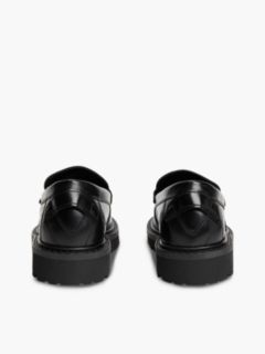 Archive Leather Contrast Penny Loafers — Black 4