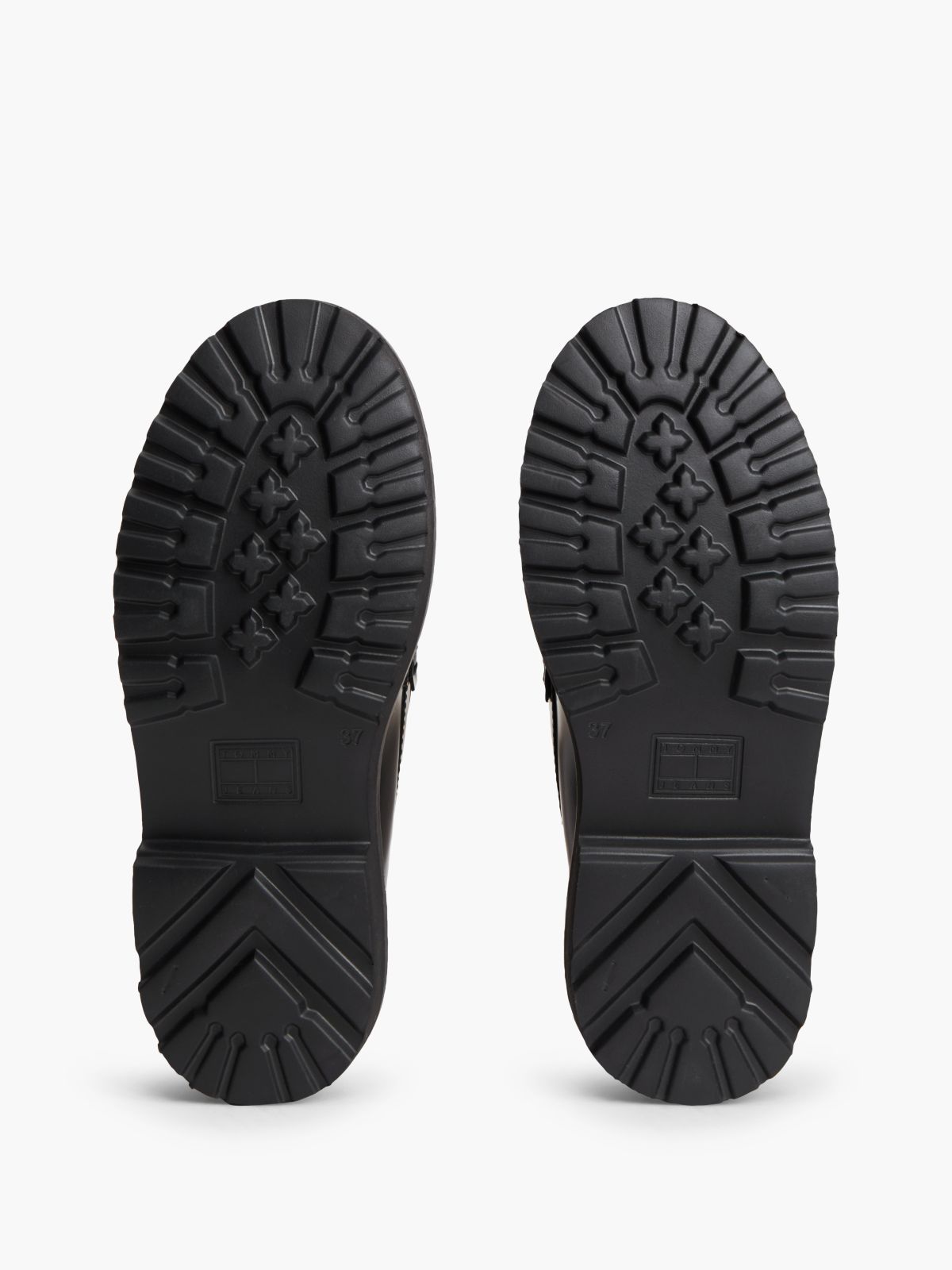 Archive Leather Contrast Penny Loafers — Black