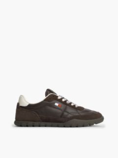 Leather Cleat Low Profile Trainers — Brown 1