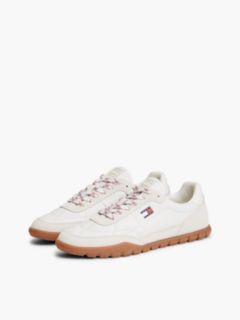 Leather Cleat Low Profile Trainers — White 2