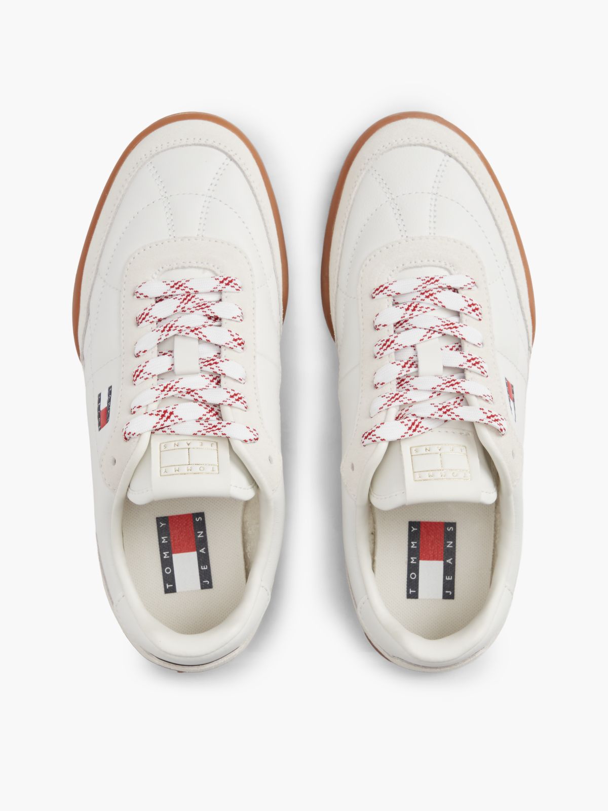 Leather Cleat Low Profile Trainers — White