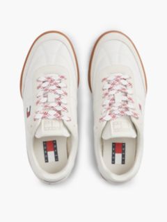 Leather Cleat Low Profile Trainers — White 3