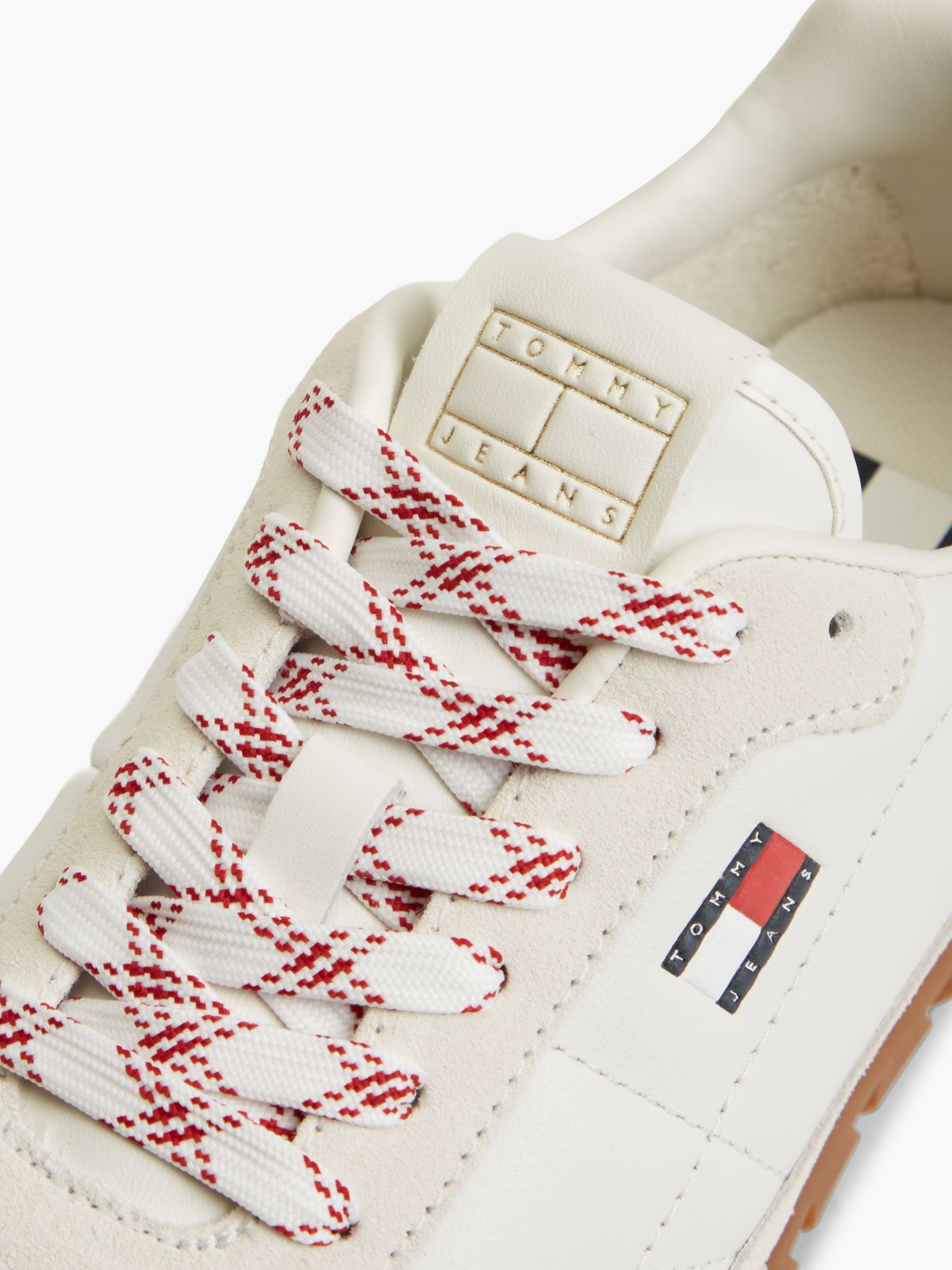 Leather Cleat Low Profile Trainers — White