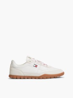 Leather Cleat Low Profile Trainers — White 1