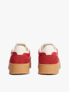 The Greenwich Leather Chunky Cupsole Trainers — Red 4