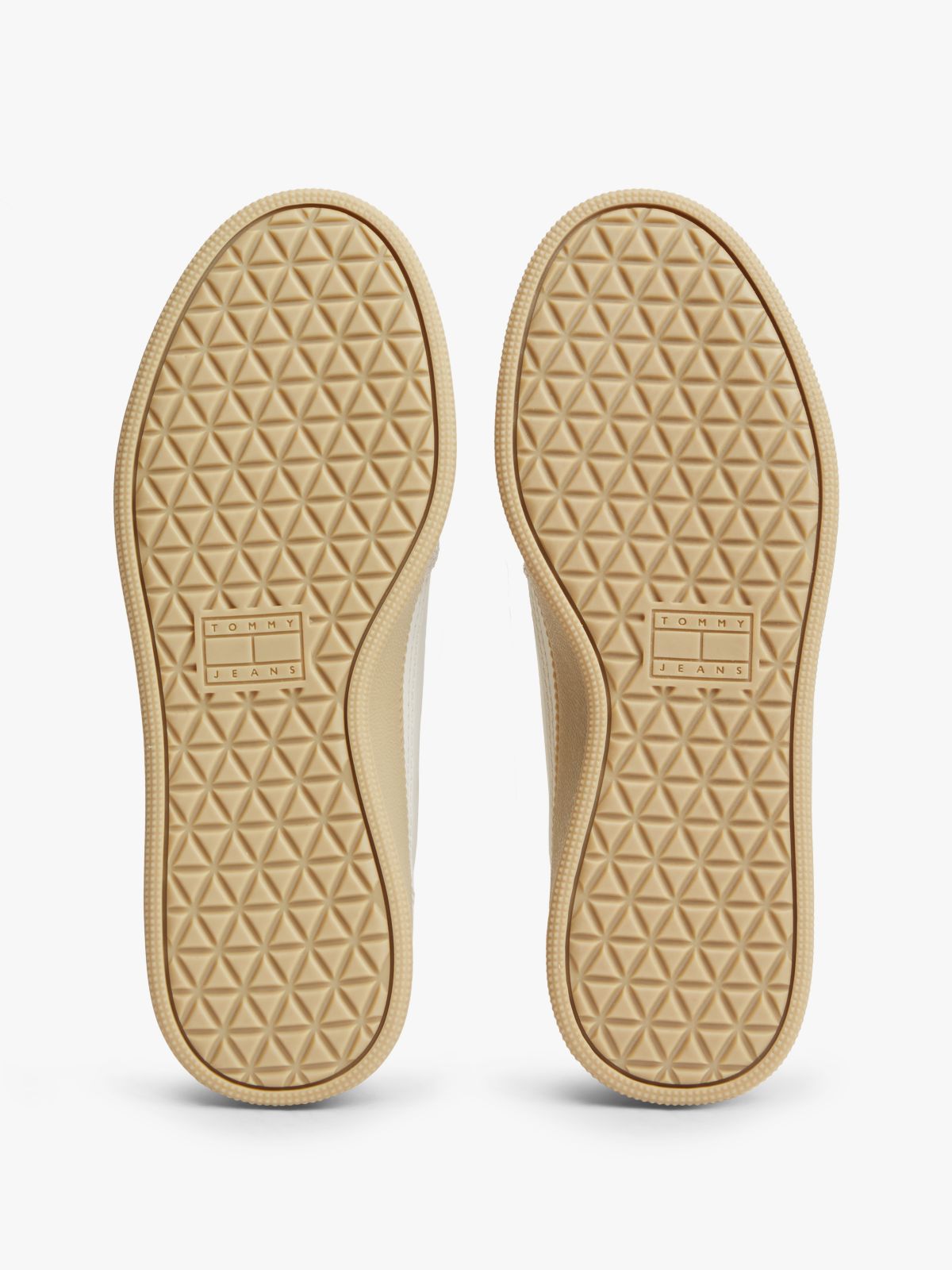 The Greenwich Leather Chunky Cupsole Trainers — Beige