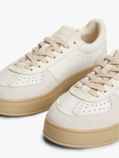 The Greenwich Leather Chunky Cupsole Trainers — Beige 6